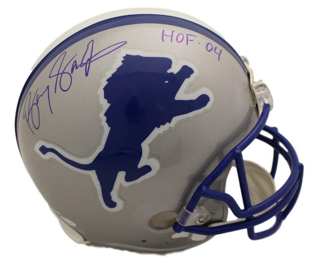 Barry Sanders Autographed Detroit Lions Proline Helmet HOF JSA