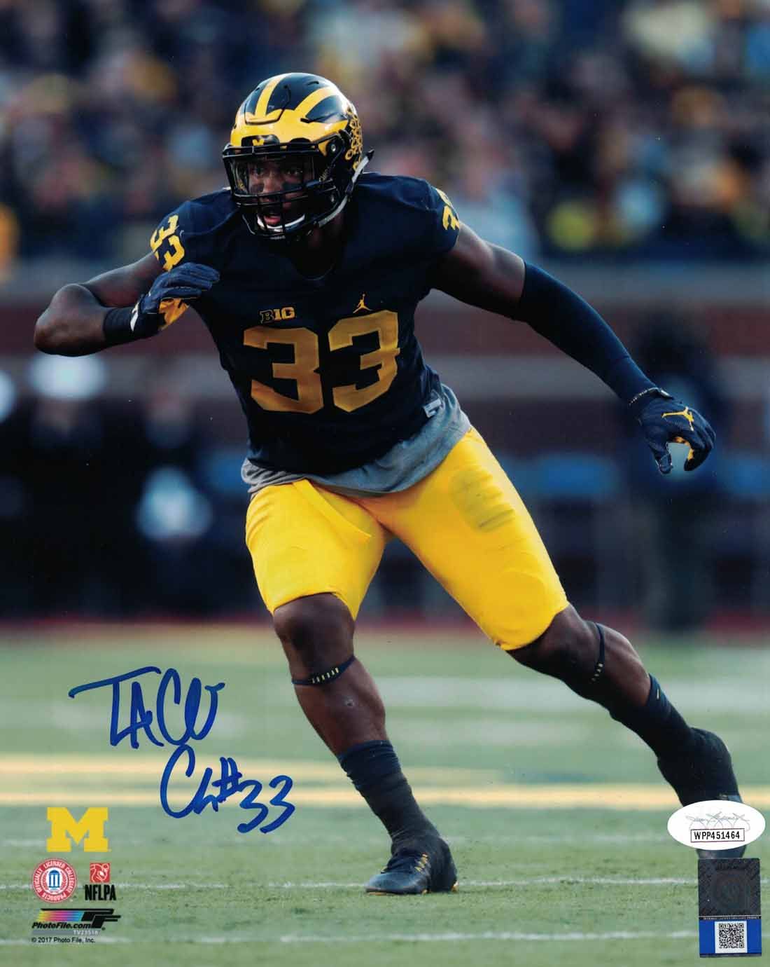 Taco Charlton Autographed/Signed Michigan Wolverines 8x10 Photo JSA