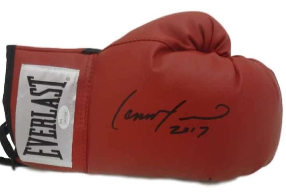 Lennox Lewis Autographed Everlast Red Boxing Glove JSA
