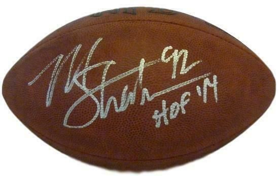 Michael Strahan Autographed New York Giants NFL official football w/HOF 14 JSA
