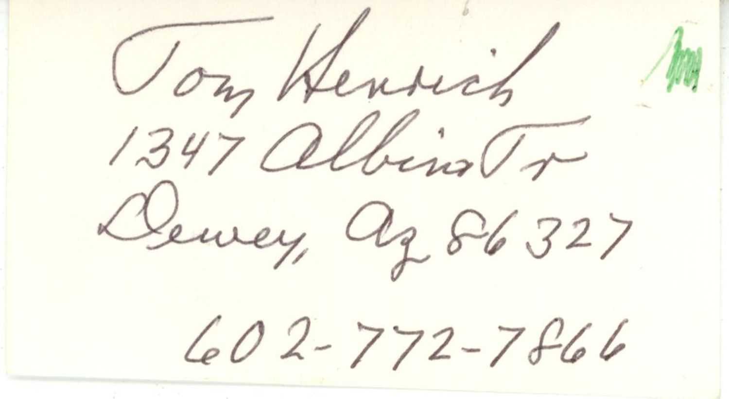 Tom Henrich Signed New York Yankees Cut w/Home Address BAS 45105