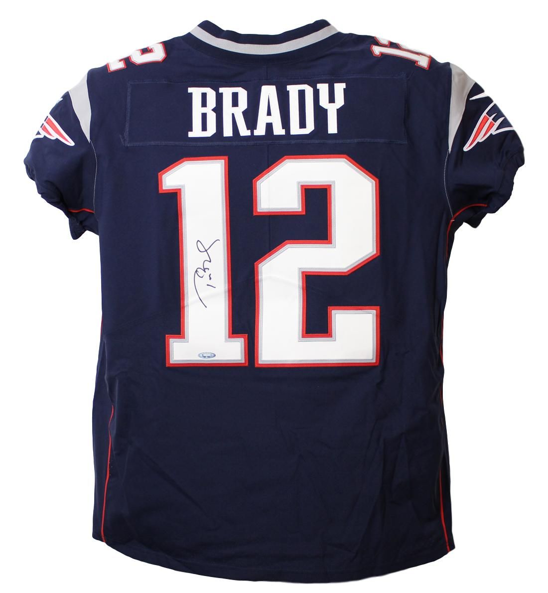 Tom Brady Autographed New England Patriots Elite Blue 48 Jersey Tristar
