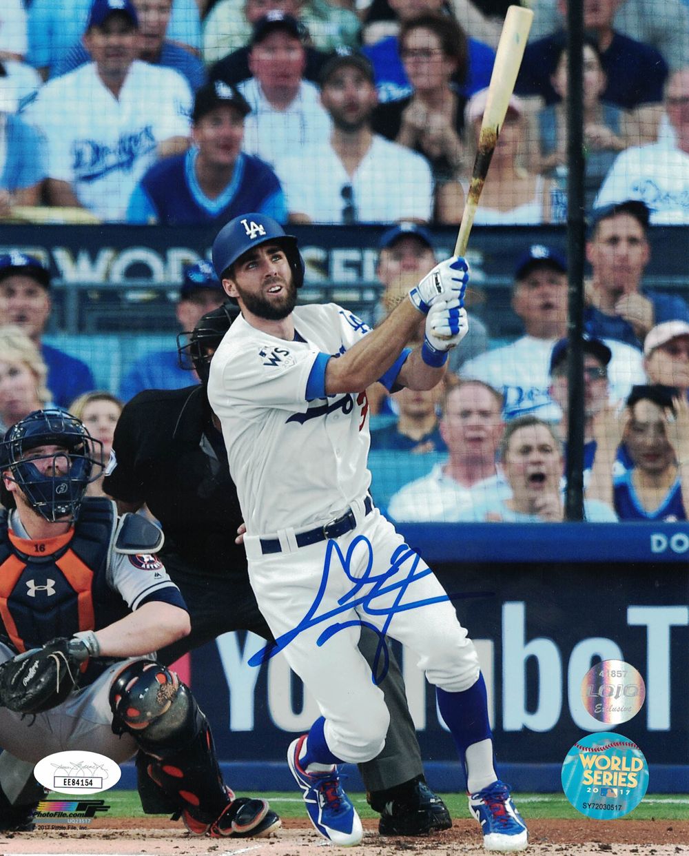 Chris Taylor Autographed/Signed Los Angeles Dodgers 8x10 Photo JSA PF