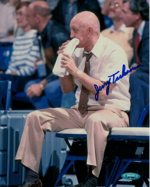 Jerry Tarkanian Autographed UNLV Runnin&#39; Rebels 8x10 Photo Tri Star