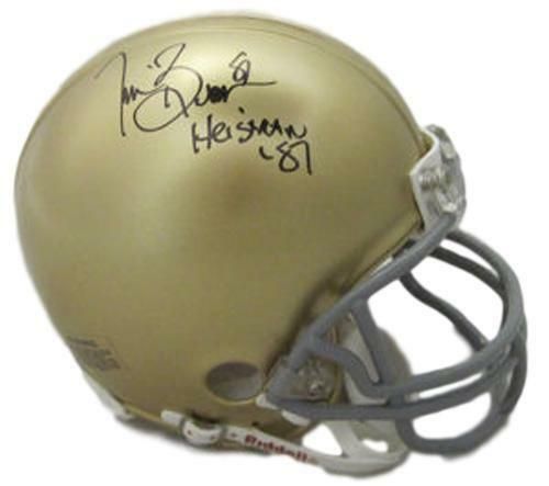 Tim Brown Autographed Notre Dame Irish mini Helmet w/Heisman