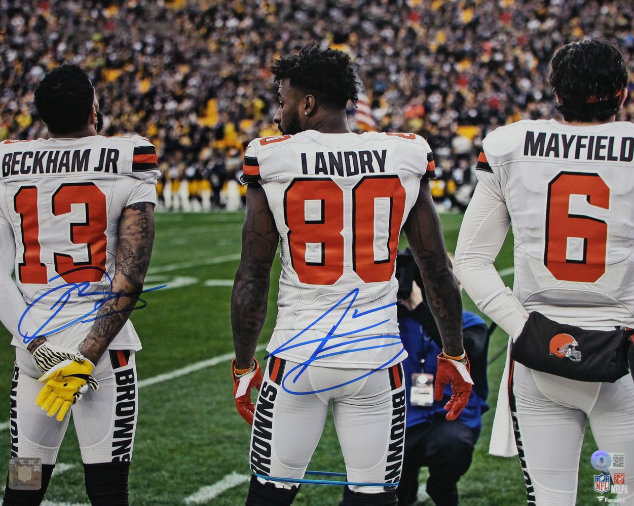 Odell Beckham &amp; Jarvis Landry Signed Cleveland Browns 16x20 Photo BAS