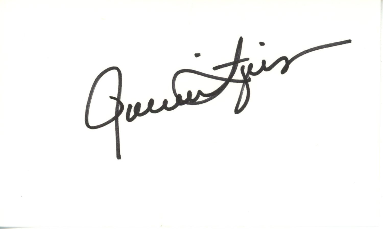 Rollie Fingers Autographed Oakland Athletics Index Card Beckett 45372