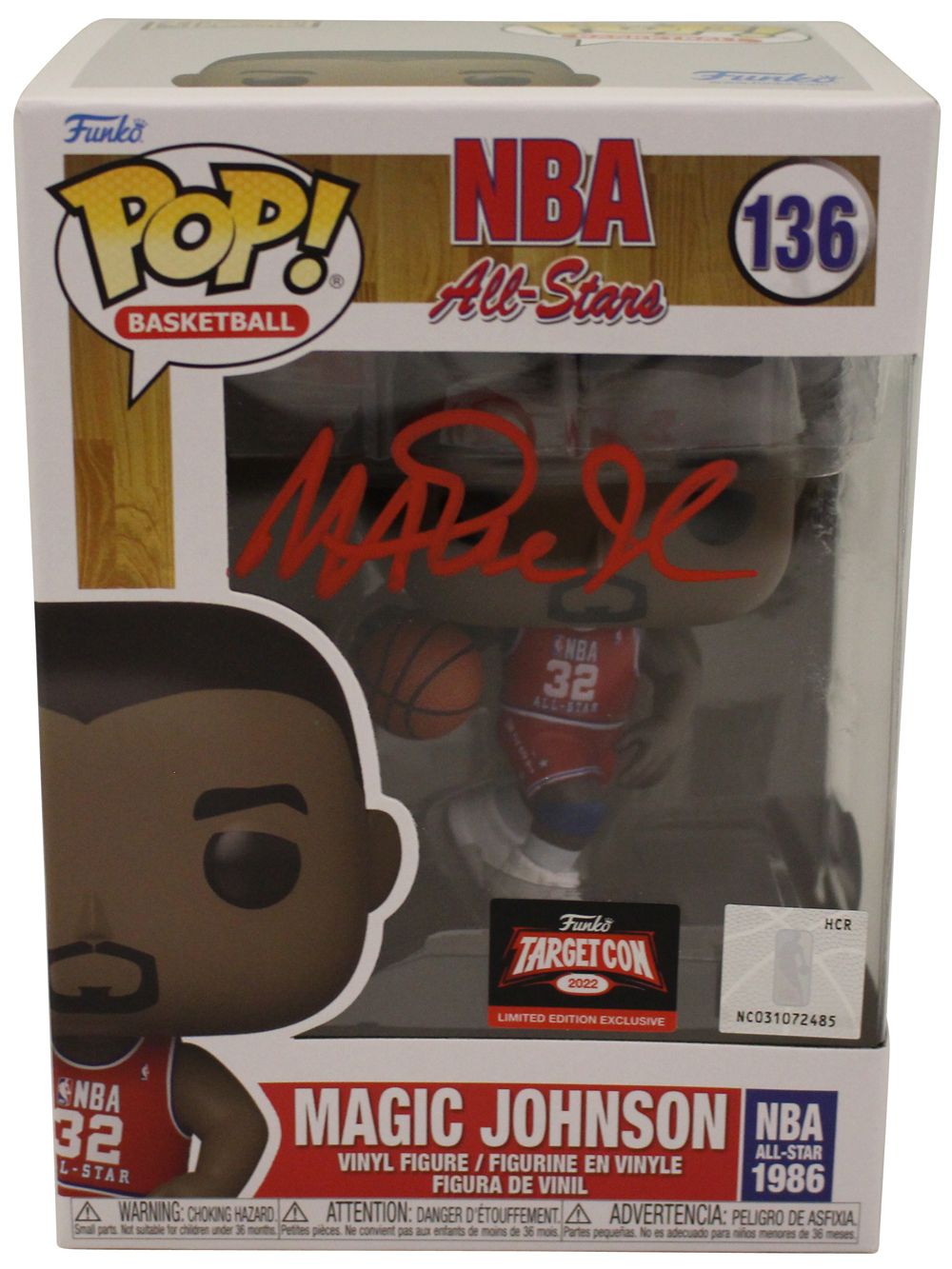 Magic Johnson Signed NBA All Stars Funko Pop #136 Target Exclusive Beckett