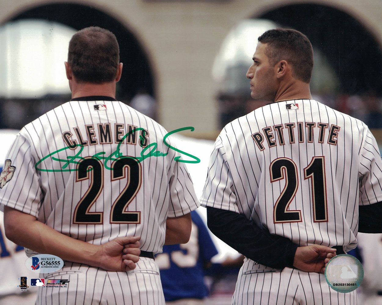 Roger Clemens Autographed/Signed Houston Astros 8x10 Photo BAS PF
