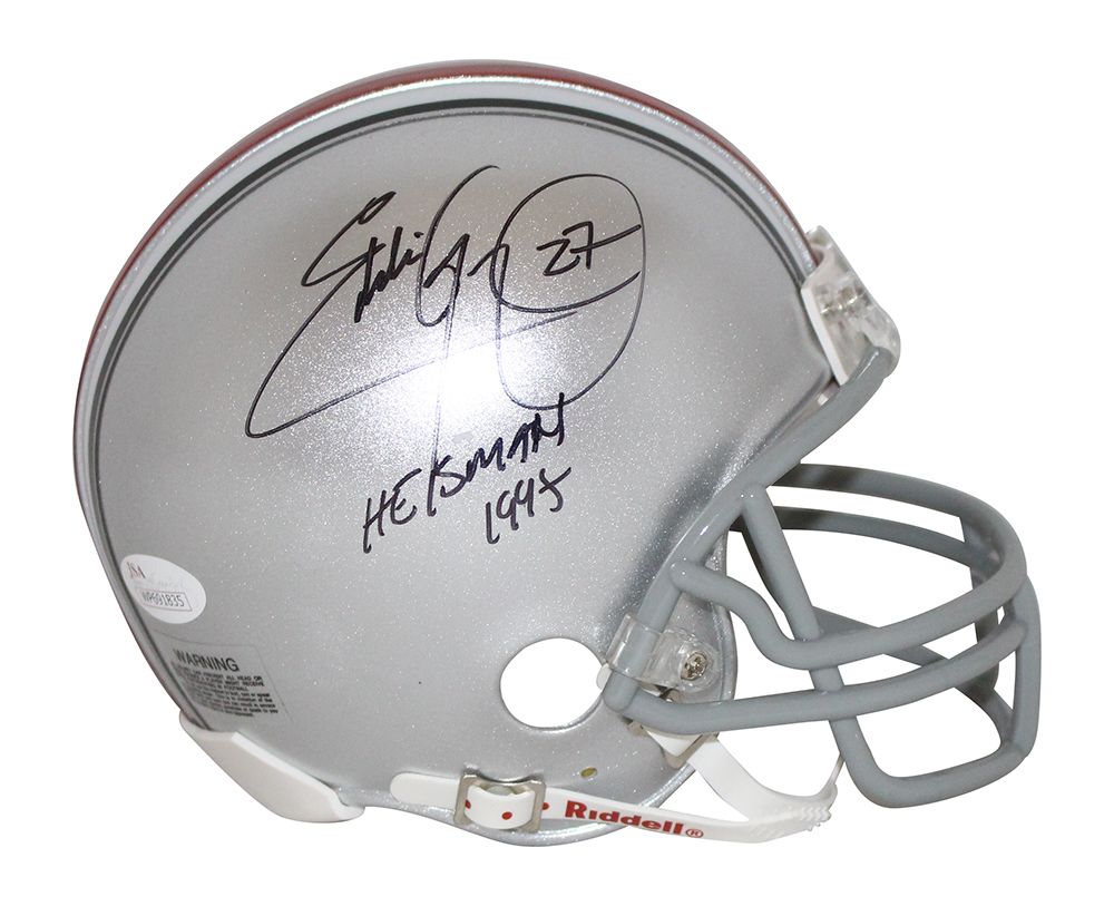 Eddie George Autographed Ohio State Buckeyes Mini Helmet Heisman BAS