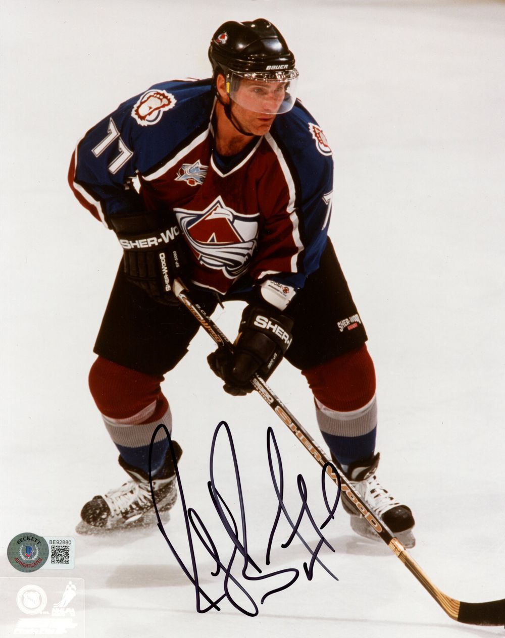 Ray Bourque Autographed/Signed Colorado Avalanche 8x10 Photo Beckett