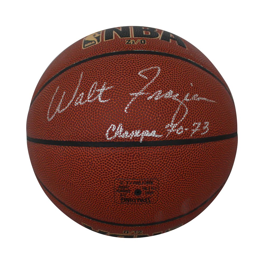 Walt Frazier Autographed New York Knicks Basketball Zi/O Champs JSA