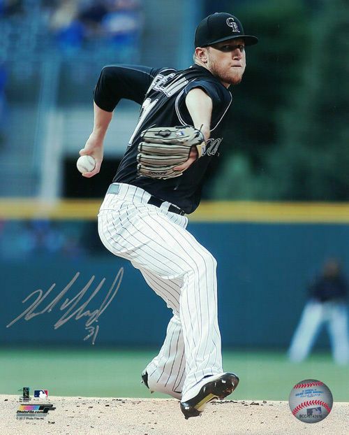 Kyle Freeland Autographed Colorado Rockies 8x10 Photo Black
