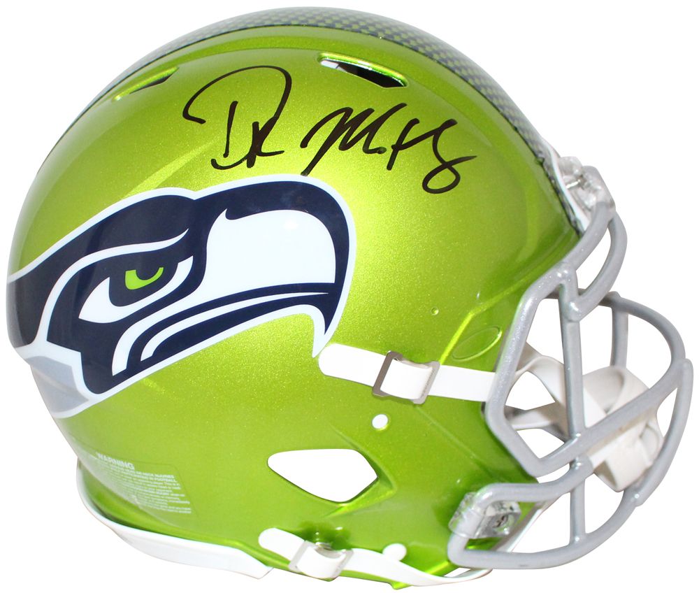 DK Metcalf Autographed Seattle Seahawks Authentic Flash Speed Helmet BAS