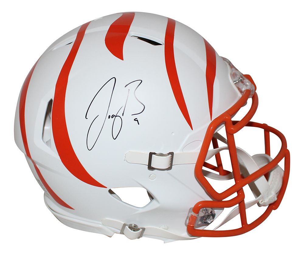 Joe Burrow Signed Cincinnati Bengals Authentic Flat White Helmet FAN