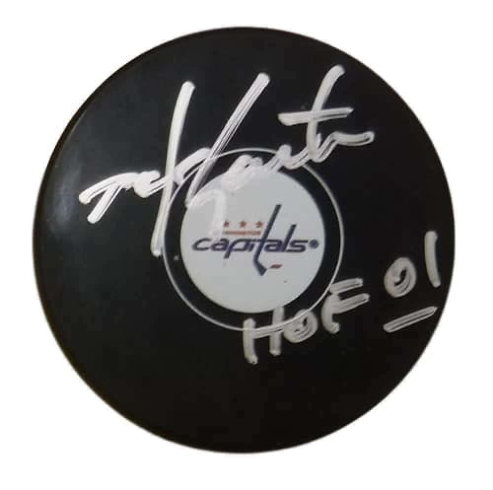 Mike Gartner Autographed Washington Capitals Hockey Puck HOF 01 JSA
