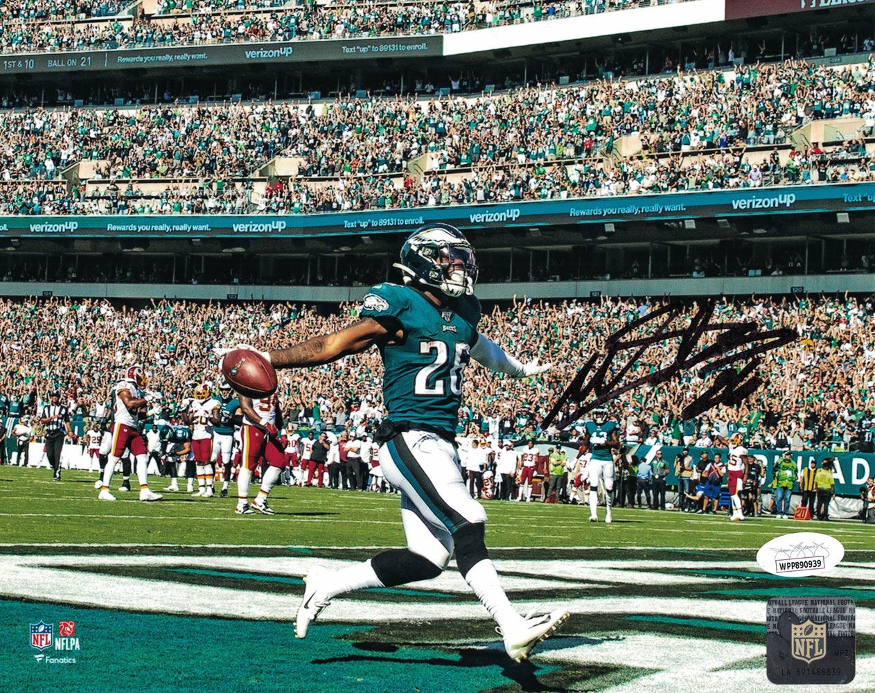 Miles Sanders Autographed/Signed Philadelphia Eagles 8x10 Photo PF
