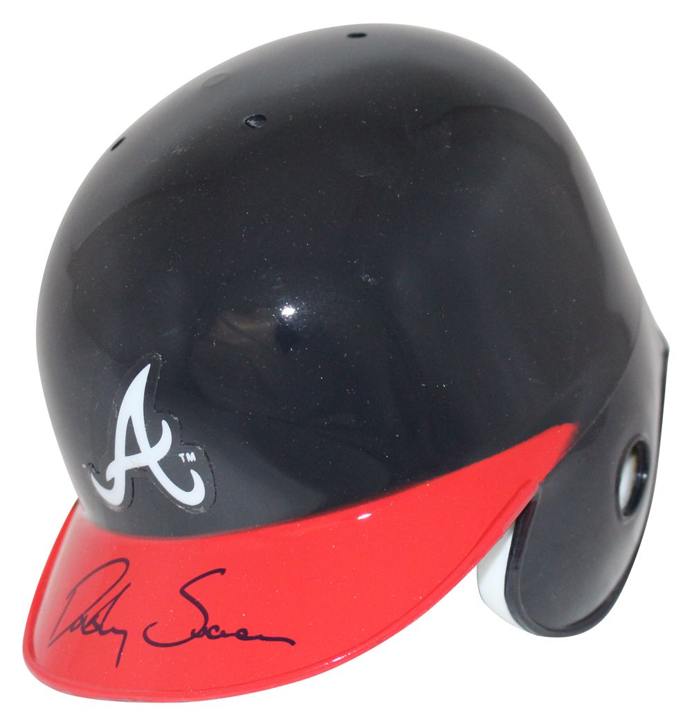 Dansby Swanson Autographed Atlanta Braves Mini Batting Helmet BAS