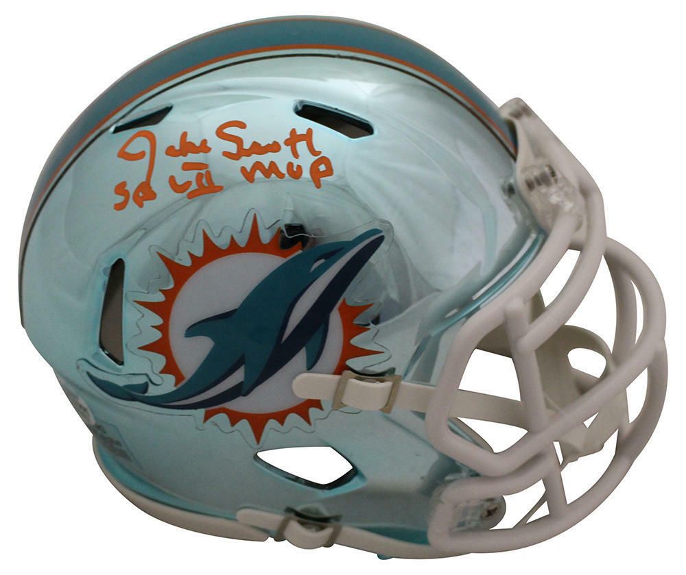 Jake Scott Autographed Miami Dolphins Chrome Mini Helmet MVP BAS