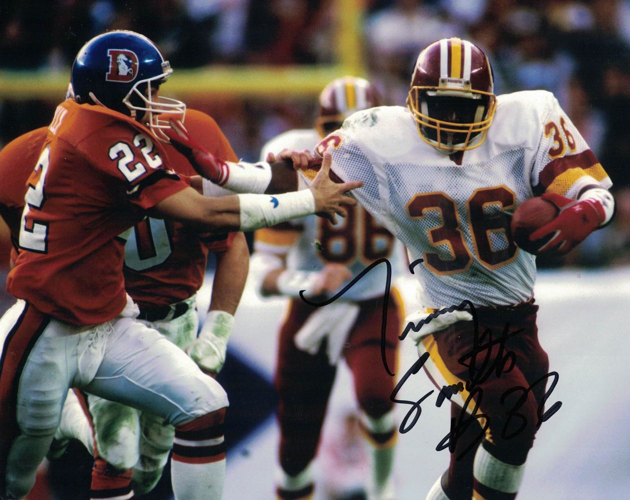 Timmy Smith Autographed/Signed Washington Redskins 8x10 Photo