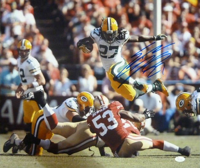 Eddie Lacy Autographed Green Bay Packers 16x20 Photo (Huddle) JSA