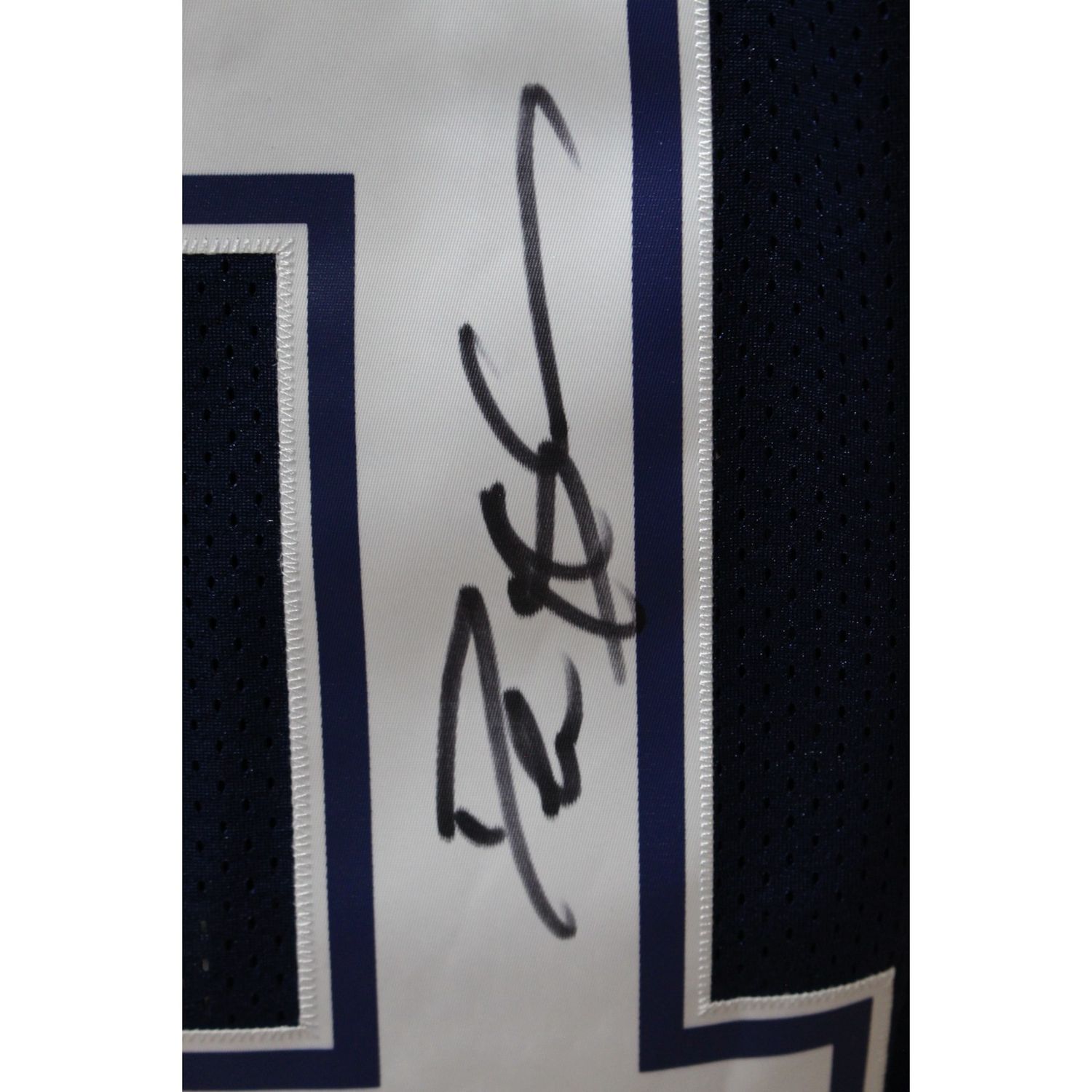 Deion Sanders Signed Dallas Cowboys M&amp;N Blue Jersey Beckett 44071