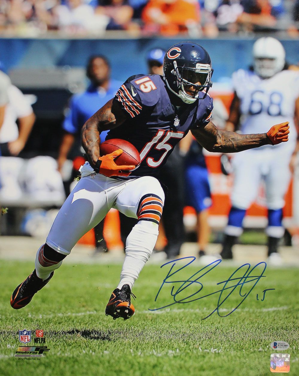 Brandon Marshall Autographed/Signed Chicago Bears 16x20 Photo BAS PF