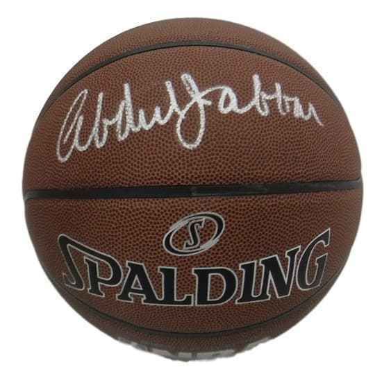 Kareem Abdul-Jabbar Autographed Los Angeles Lakers I/O Basketball PSA/DNA