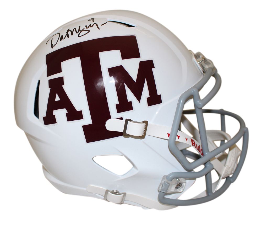 Dat Nguyen Autographed Texas A&amp;M Aggies White Speed F/S Helmet BAS