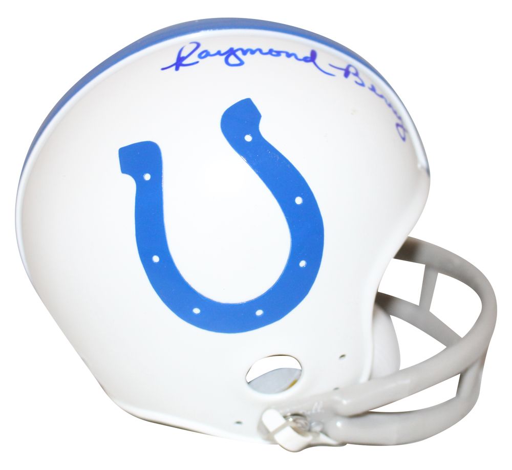 Raymond Berry Autographed/Signed Baltimore Colts 2Bar Mini Helmet BAS