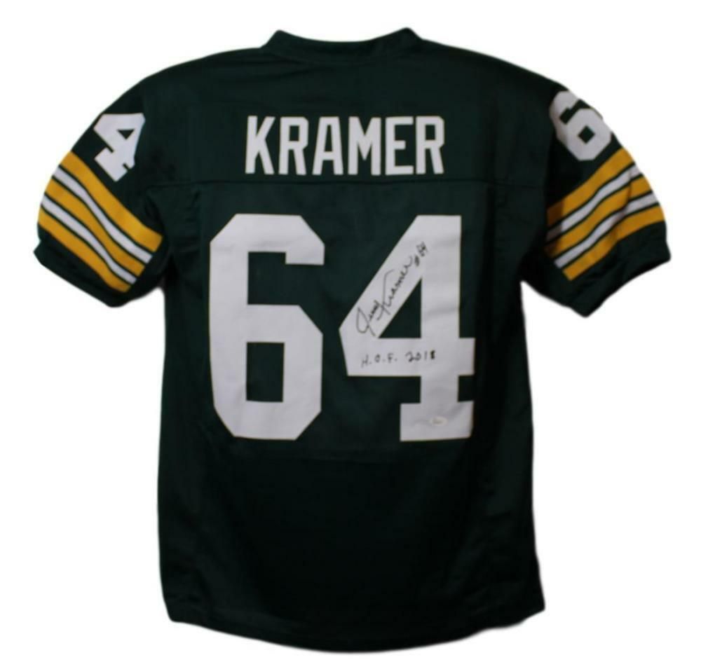 Jerry Kramer Autographed Green Bay Packers XL Green Jersey HOF JSA