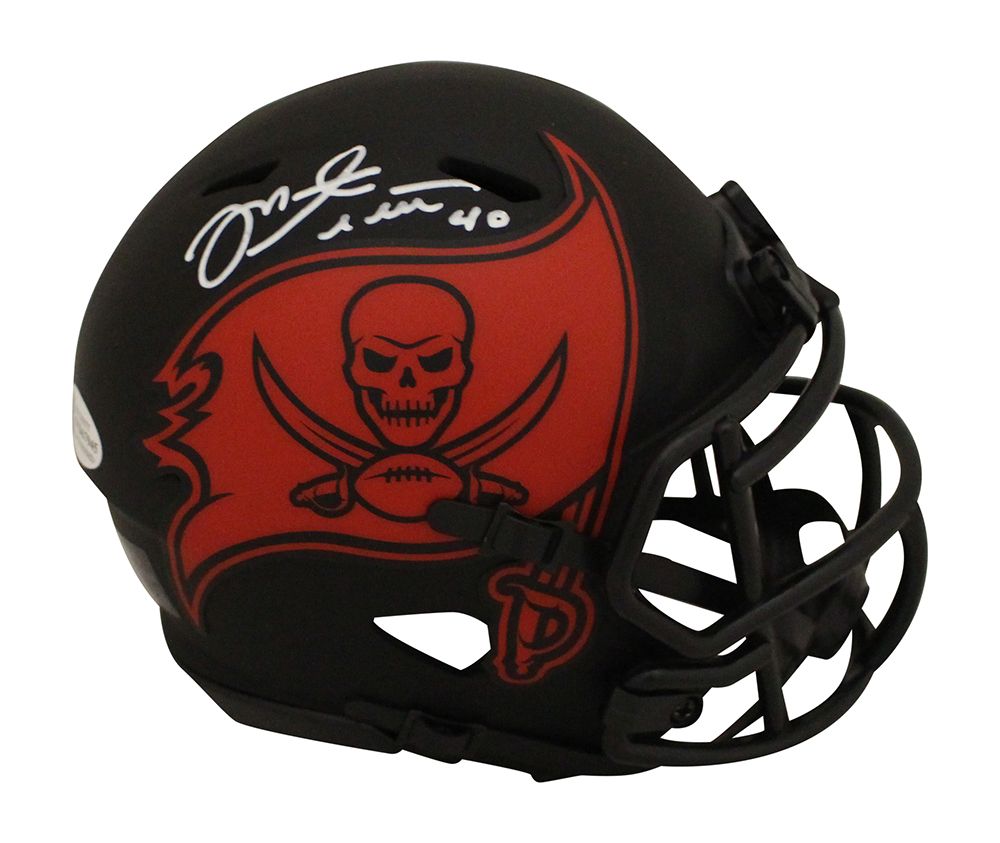 Mike Alstott Autographed Tampa Bay Buccaneers Eclipse Mini Helmet BAS