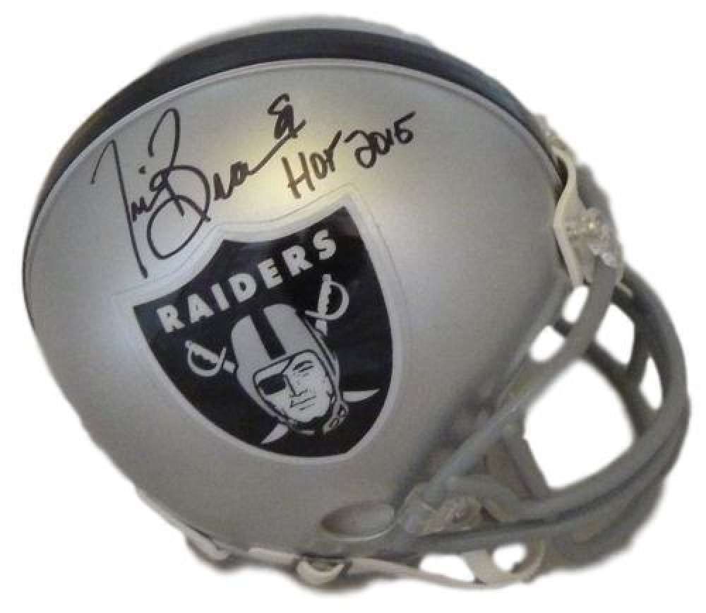 Tim Brown Autographed Oakland Raiders Riddell Mini helmet HOF JSA