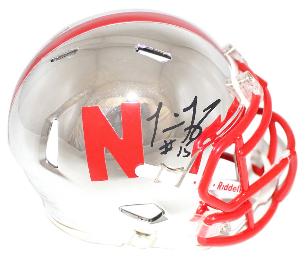Tommie Frazier Autographed Nebraska Cornhuskers Chrome Mini Helmet