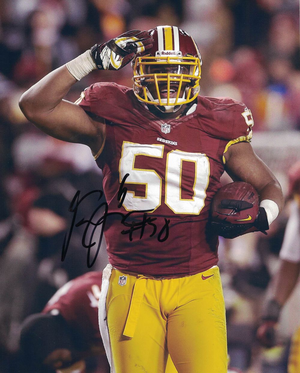 Rob Jackson Autographed/Signed Washington Redskins 8x10 Photo