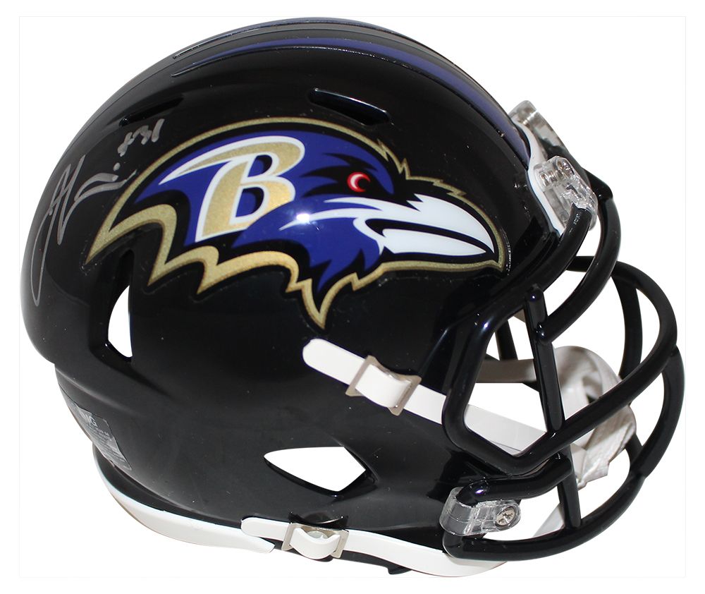 Jamal Lewis Autographed/Signed Baltimore Ravens Speed Mini Helmet BAS