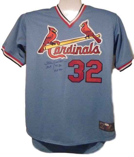Steve Carlton Autographed St. Louis Cardinals Majestic XL Jersey 3 Insc JSA