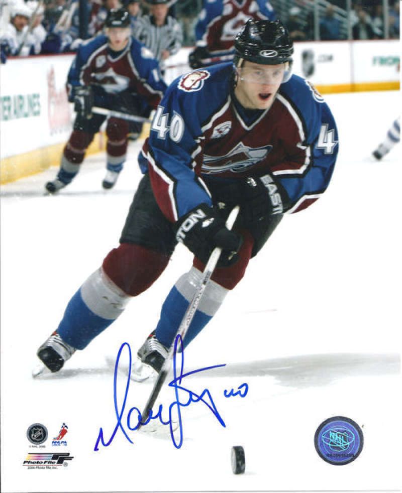 Marek Svatos Autographed Colorado Avlanche 8x10 (Vert Maroon)