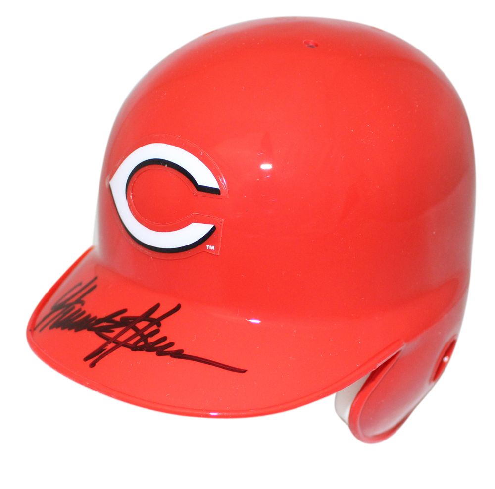Hunter Greene Autographed Cincinnati Reds Mini Batting Helmet JSA