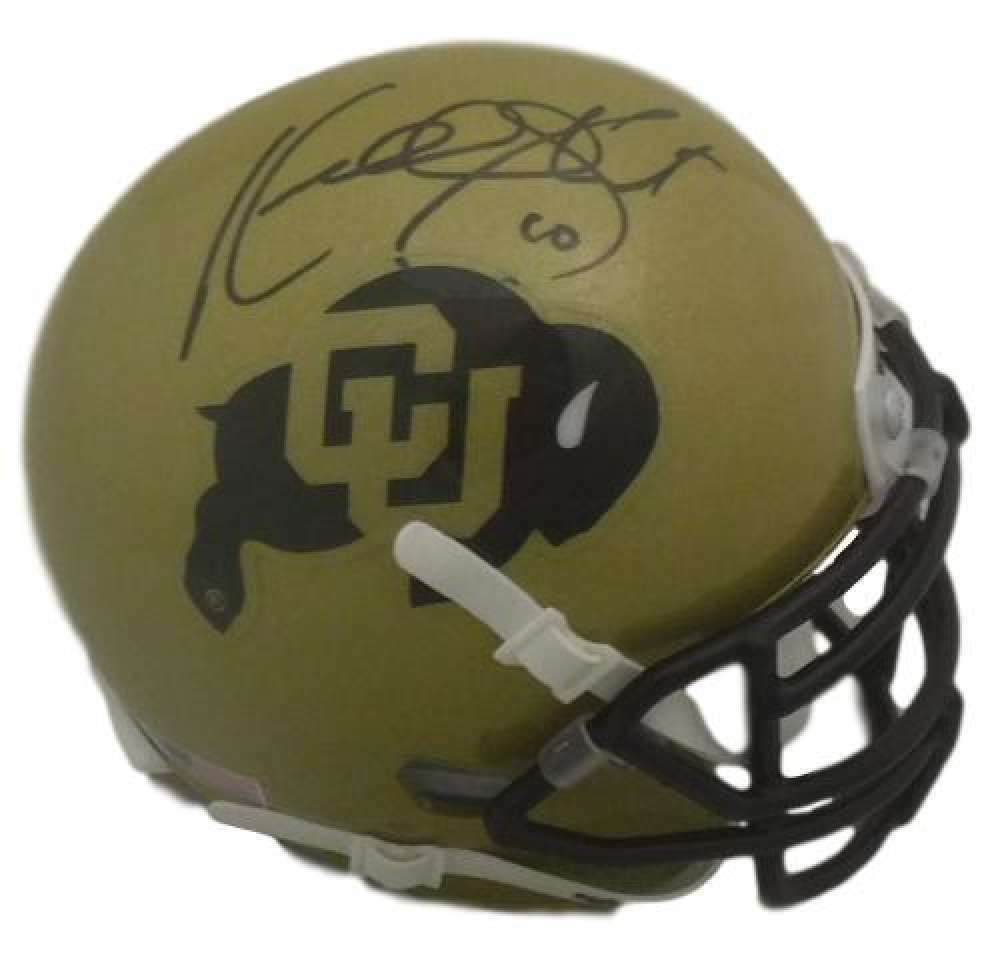 Kordell Stewart Autographed Colorado Buffaloes Schutt Mini Helmet JSA