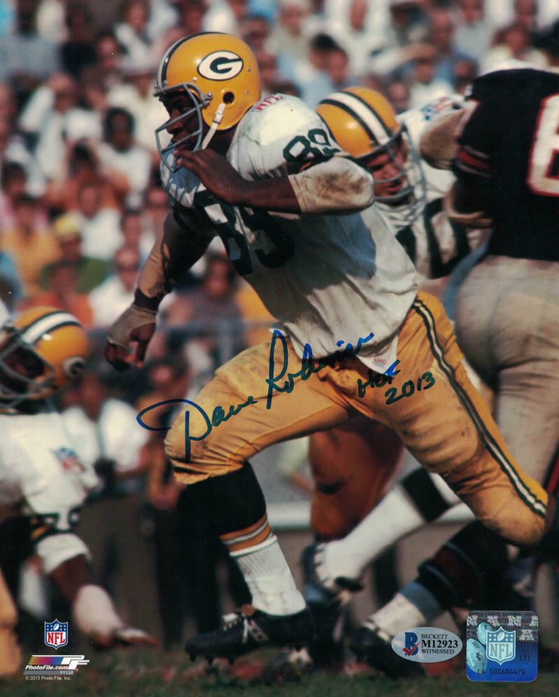 Dave Robinson Autographed Green Bay Packers 8x10 Photo BAS