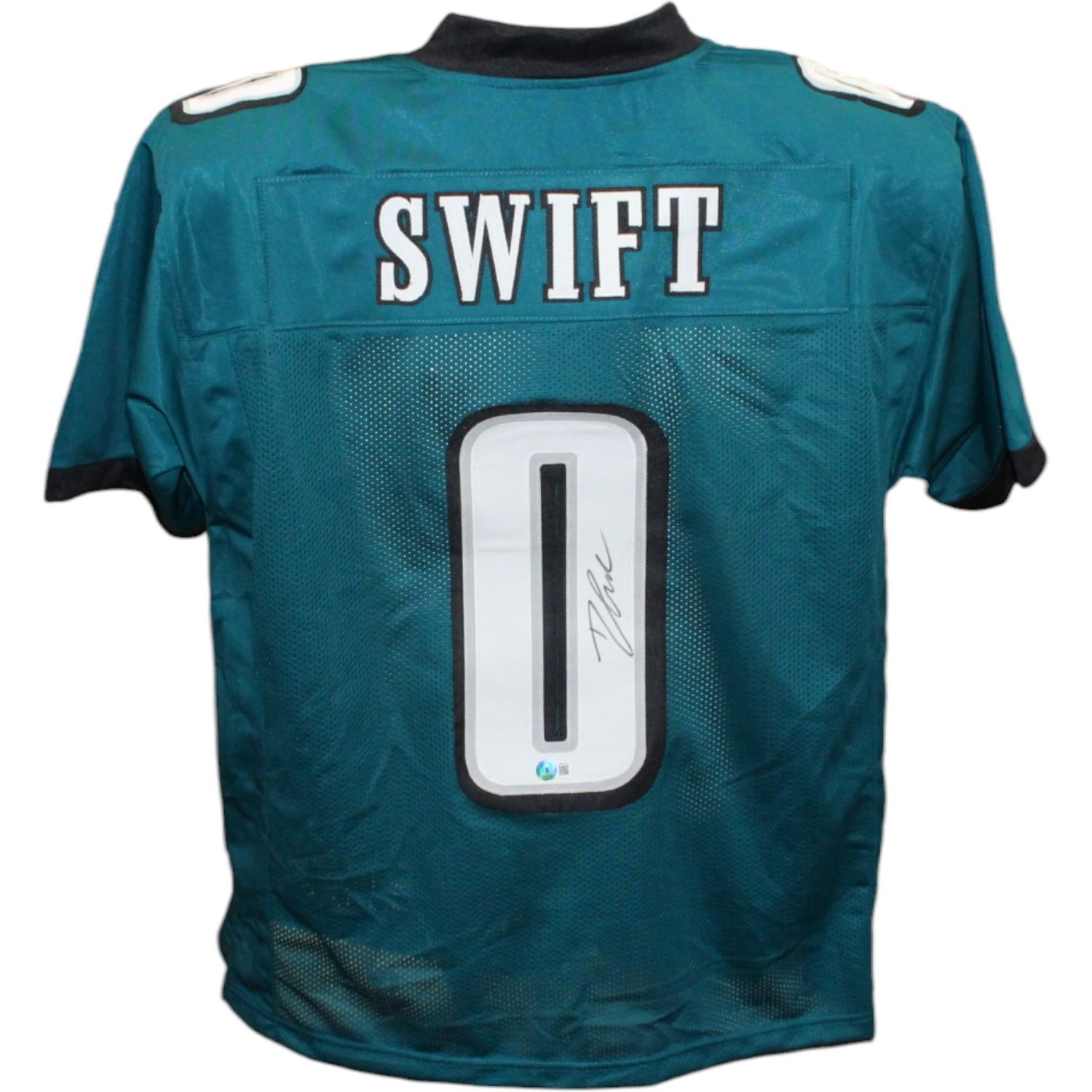 D&#39;Andre Swift Autographed/Signed Blue Pro Style Jersey Beckett