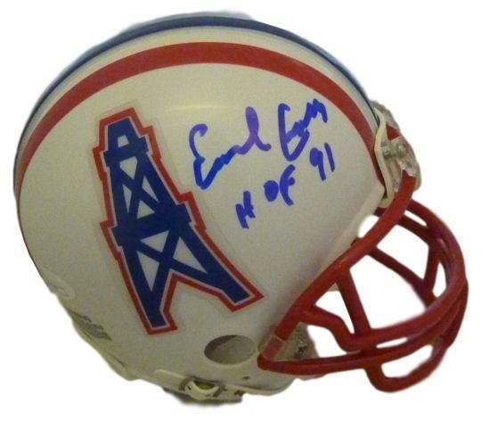 Earl Campbell Autographed Houston Oilers Mini Helmet w/HOF 91