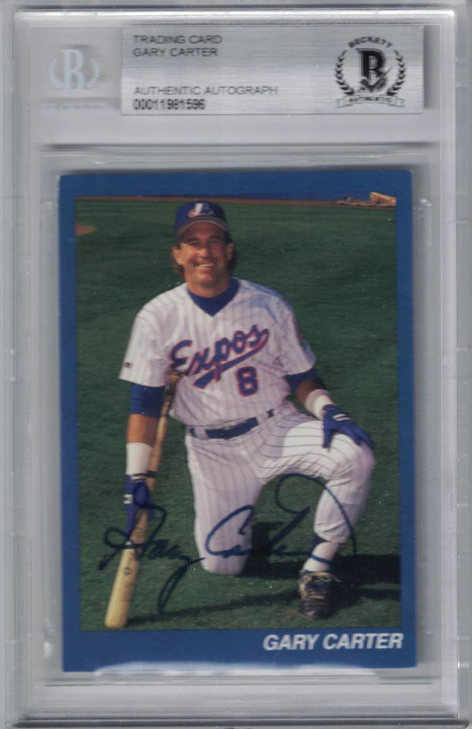 Gary Carter Autographed/Signed Montreal Expos Trading Card BAS