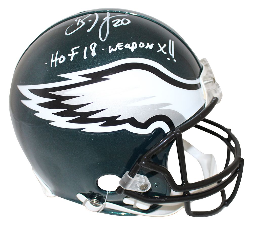 Brian Dawkins Autographed Philadelphia Eagles Authentic Helmet 2 Insc BAS