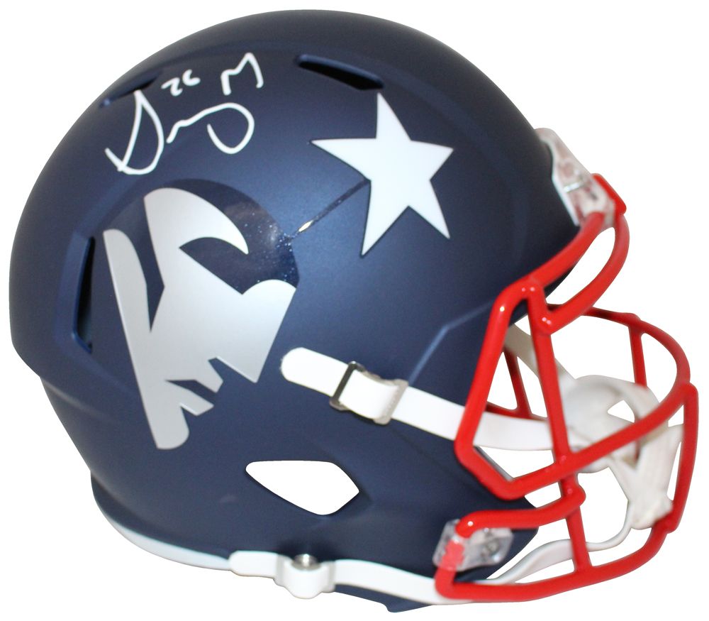 Sony Michel Autographed New England Patriots AMP Replica Helmet BAS
