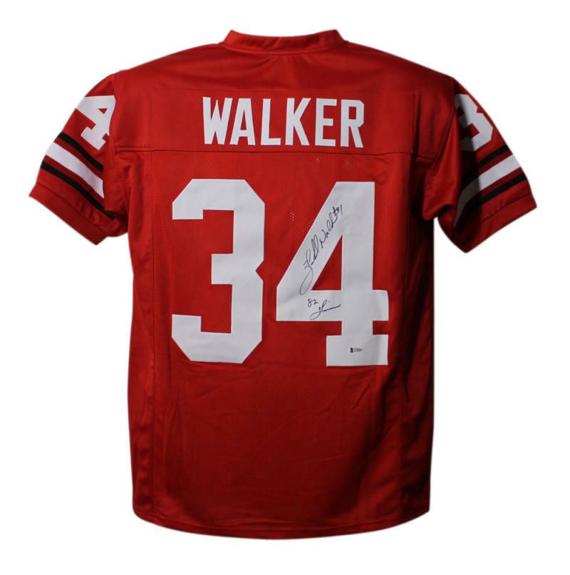 Herschel Walker Autographed Georgia Bulldogs Red XL Jersey Heisman BAS