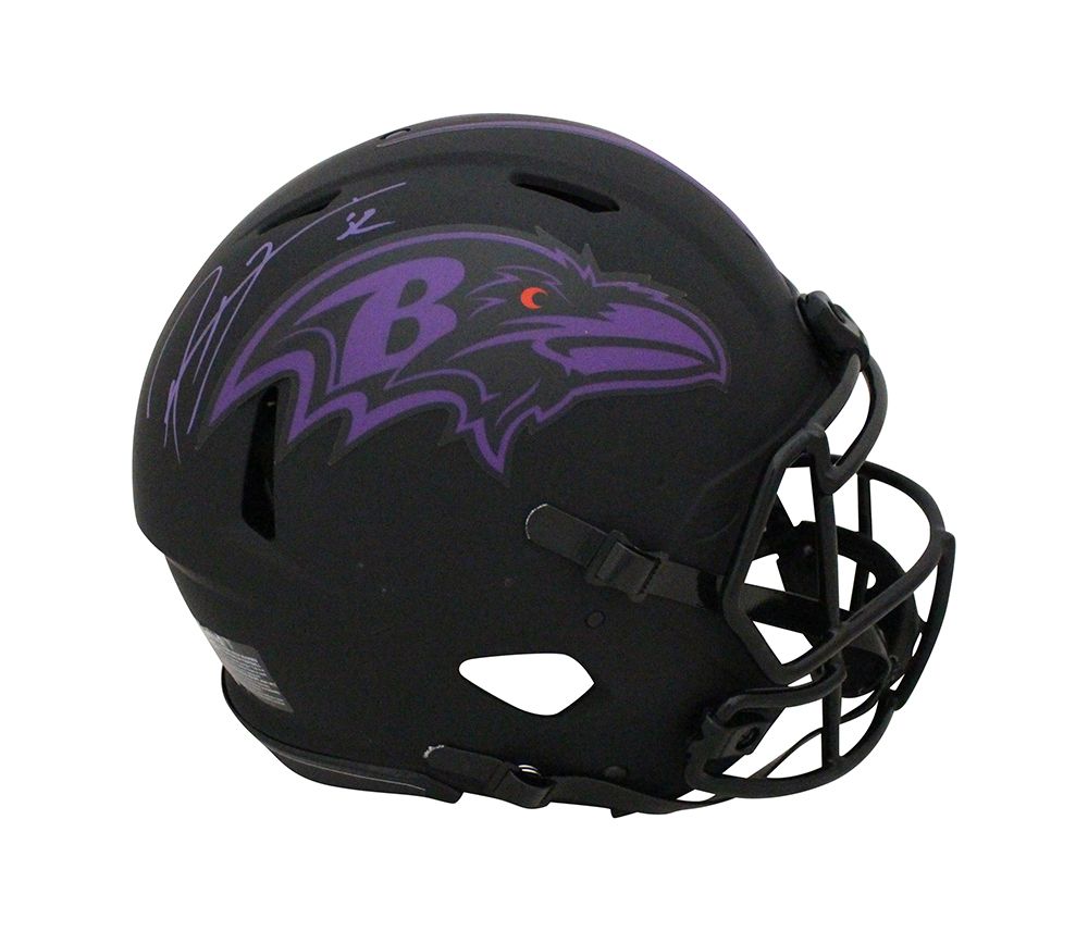 Ray Lewis Signed Baltimore Ravens Authentic Eclipse Speed Helmet BAS