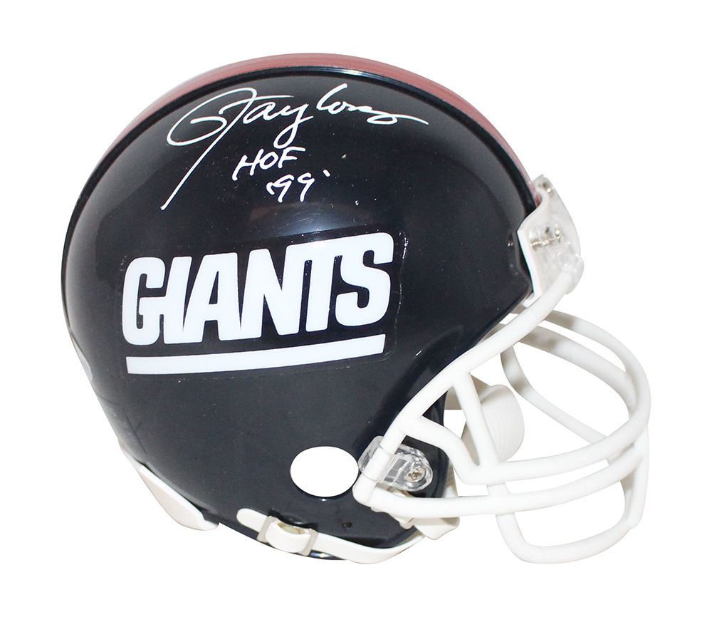 Lawrence Taylor Autographed New York Giants Mini Helmet HOF BAS