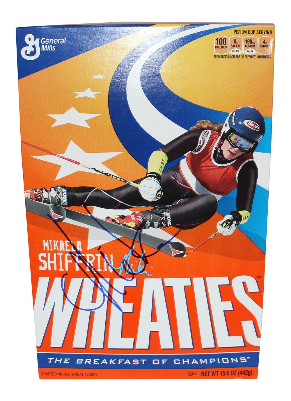 Mikaela Shiffrin Autographed USA Olympic Wheaties Box Beckett